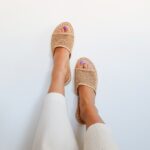 Natural Raffia Sandals – Handmade Moroccan Woven Summer Slides