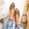 Handwoven Moroccan Raffia Sandals for Women