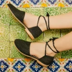 Black Raffia Sandals – Handmade Moroccan Summer Slides