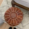 Moroccan Leather Pouf